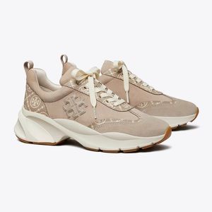 Tory Burch T Monogram Good Luck Trainer - Light Beige/New Cream